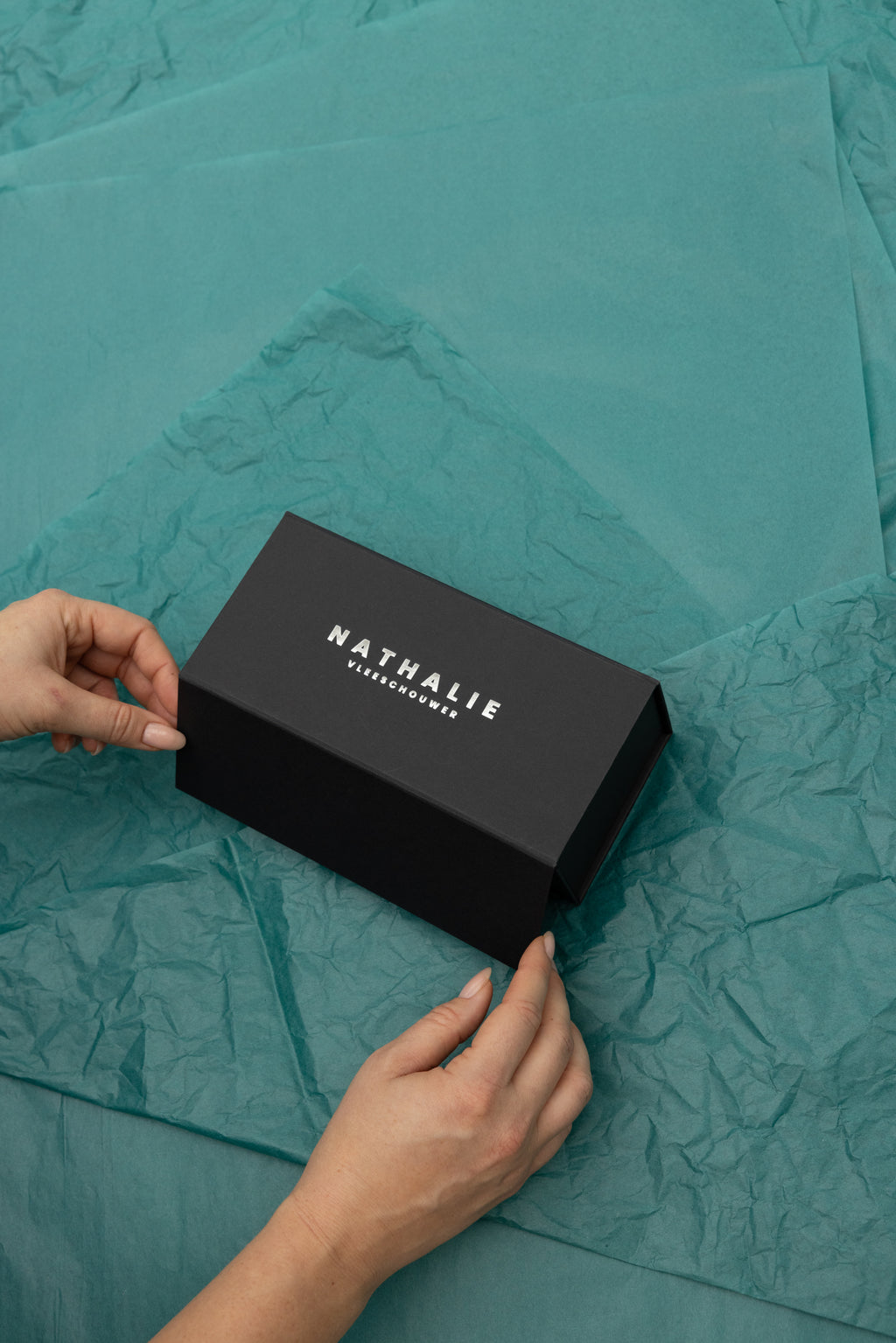 Black box gift wrapping