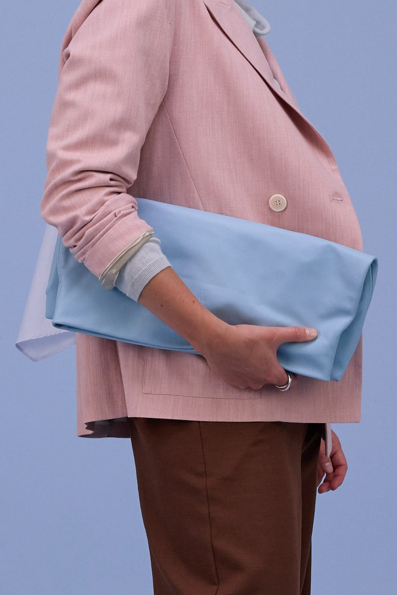 Clutch bag in sky blue