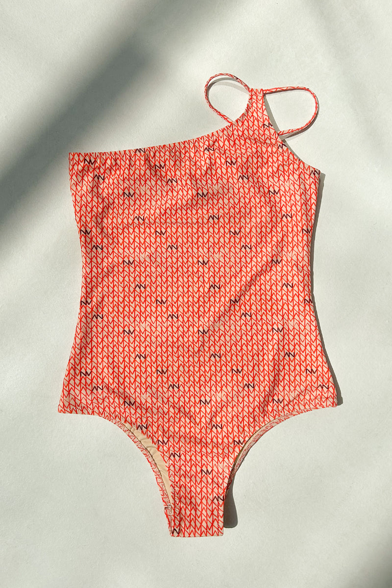 Flame asymmetrical swimsuit