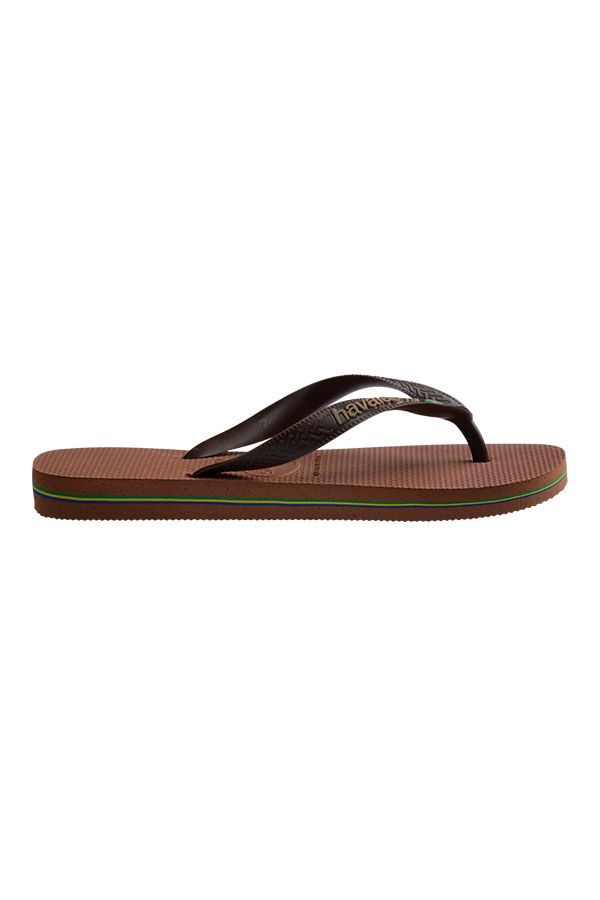 Havaianas | Brasil logo flip flop in rust/coffee