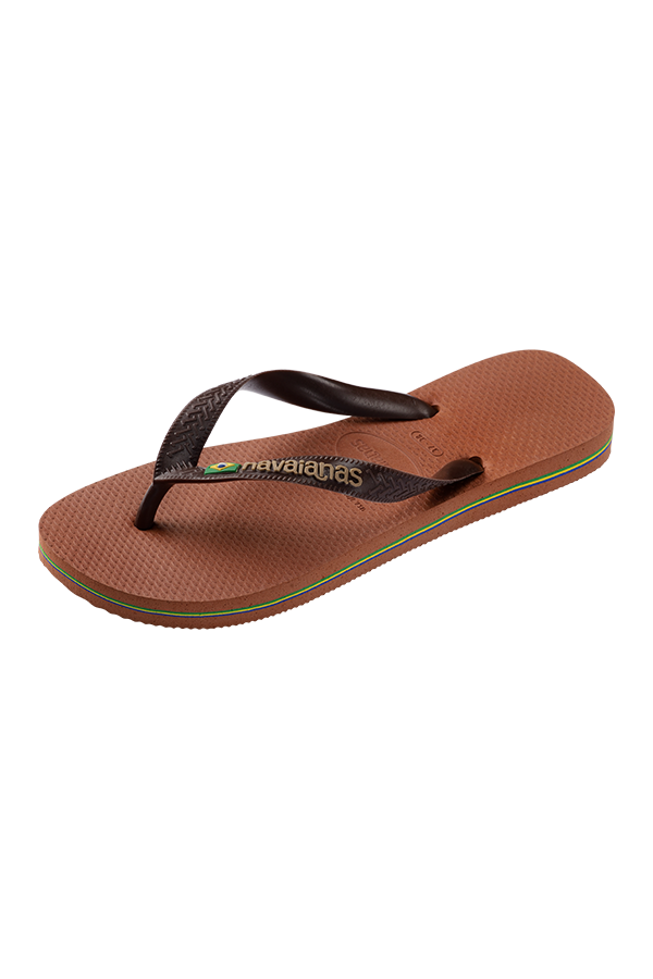 Havaianas | Brasil logo flip flop in rust/coffee