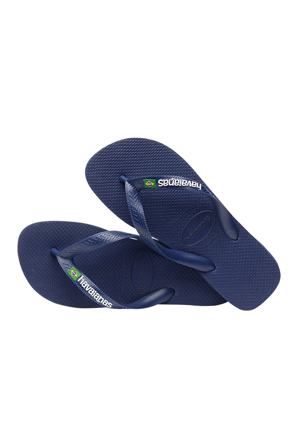 Brasil logo flip flop in navy blue