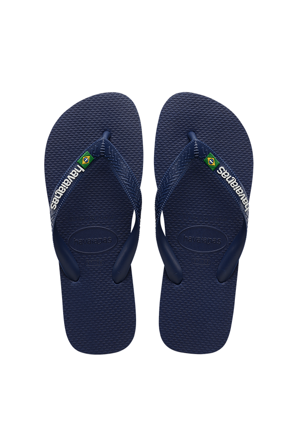 Brasil logo flip flop in navy blue