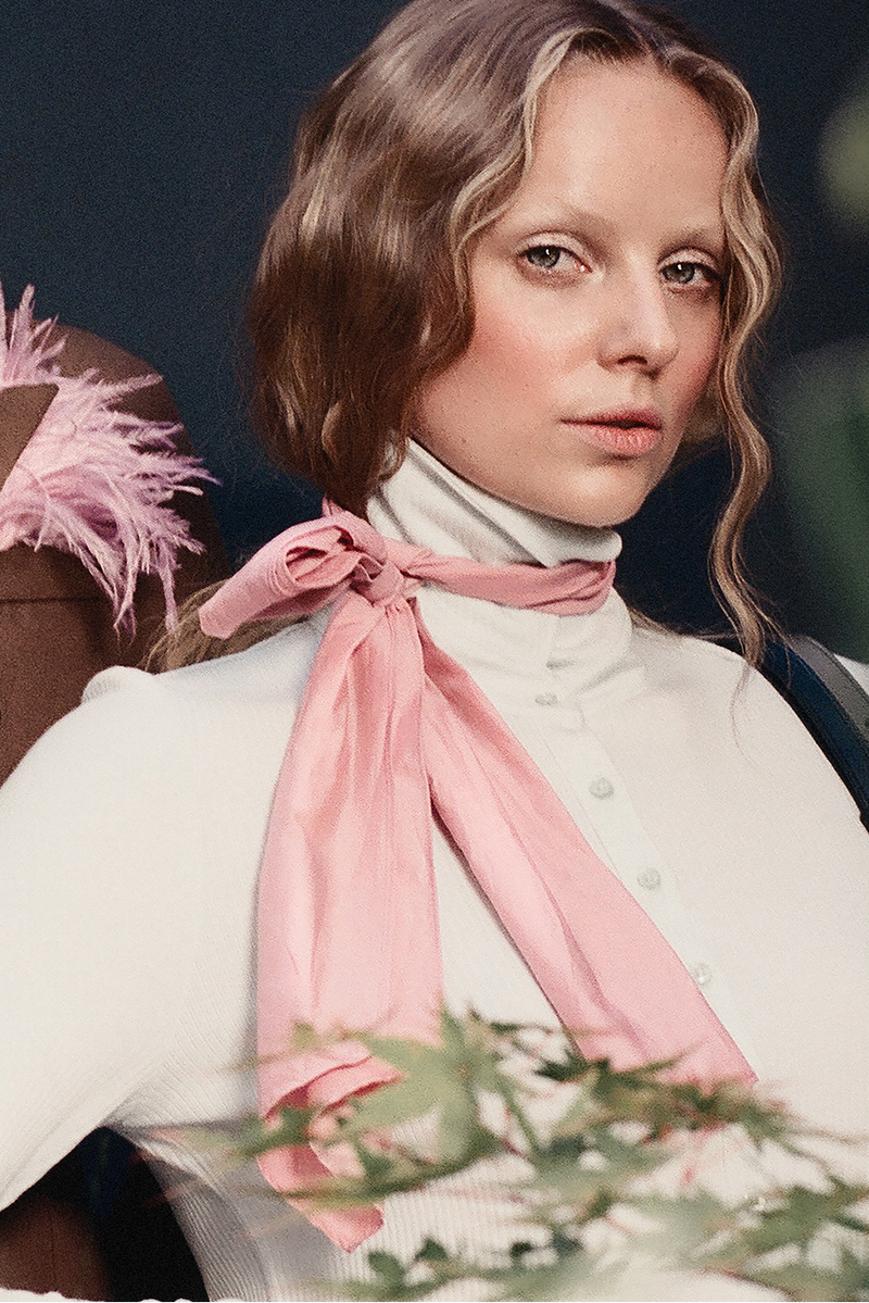 Hee scarf in old rose