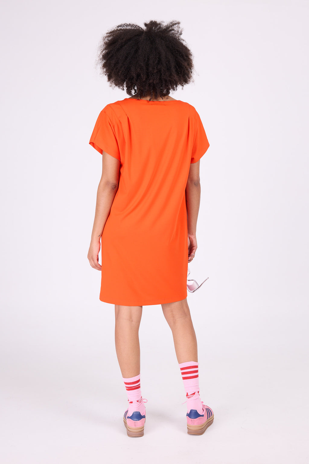 Dahlia  oranje jersey jurk