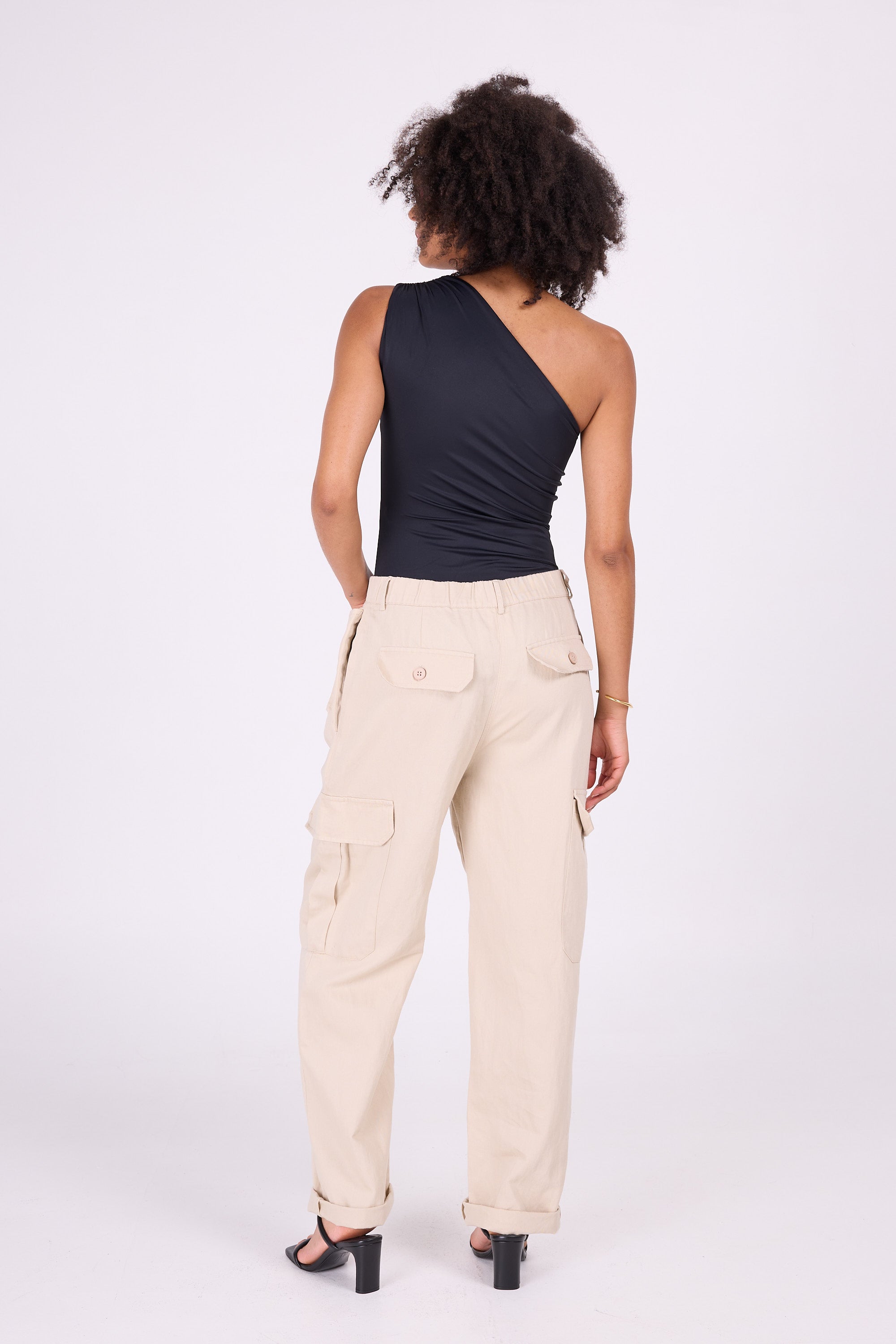 Zwart asymmetrisch badpak