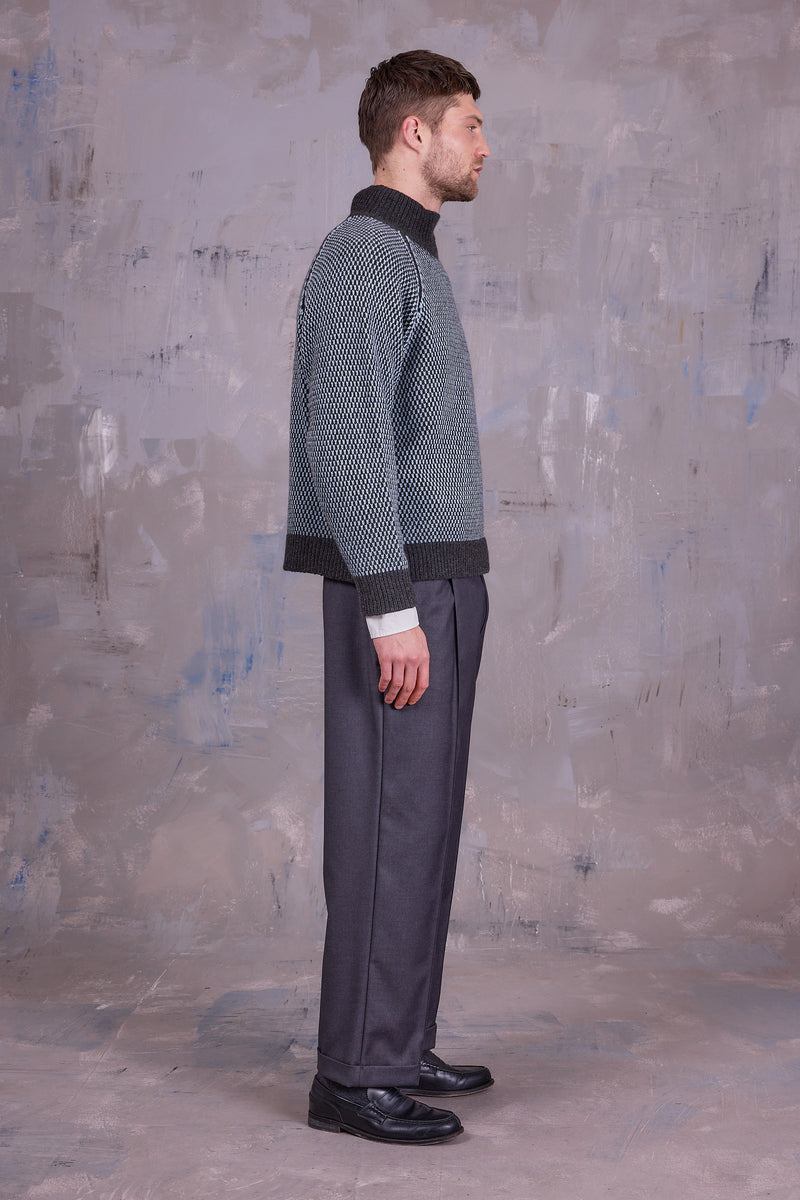 Grosio sweater in graphite Yak wool 