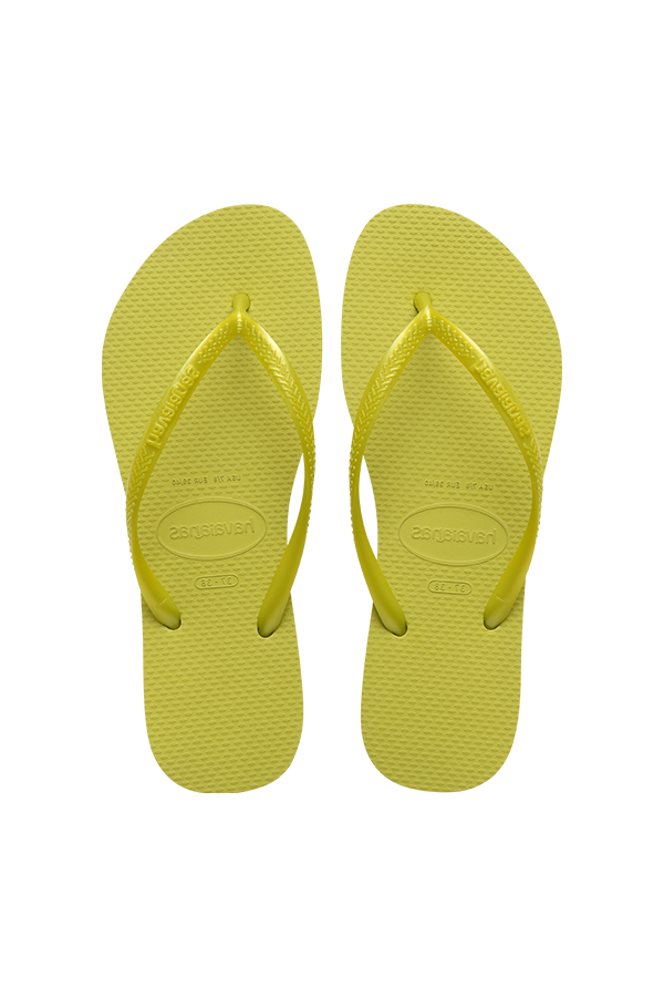 Slim flip flop in wild lime