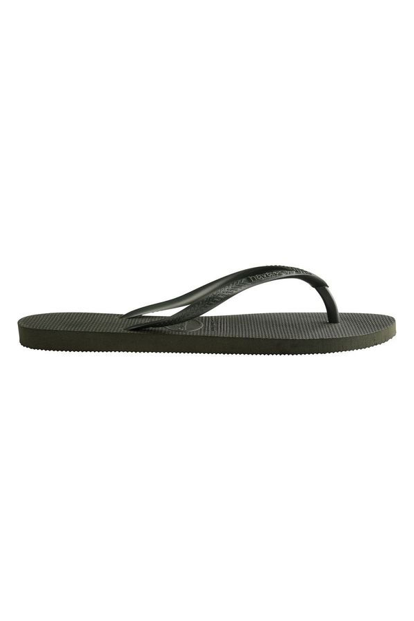 Slim flip flop in olive green
